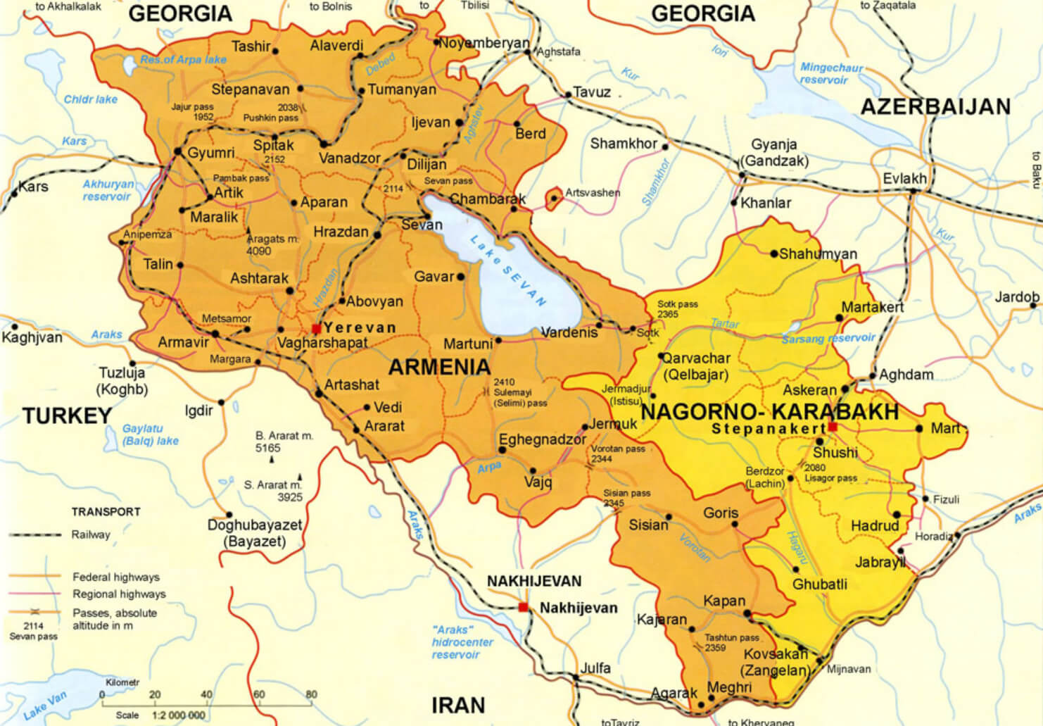 Haut Karabakh carte 2020